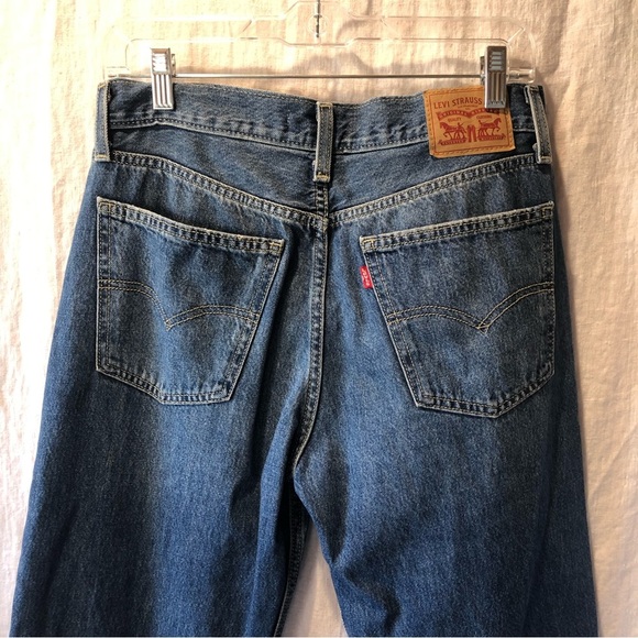 Levi’s Low Pro Straight jean intentional distress wide leg med rise size 28 - Picture 8 of 10